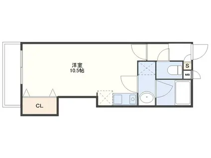 TGW文教通(ワンルーム/2階)の間取り写真