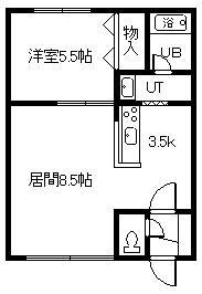サンシャイン97(1LDK/2階)の間取り写真