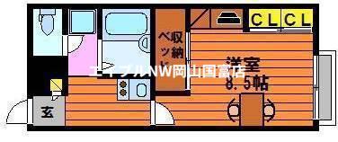 レオパレス乙多見 末広(1K/1階)の間取り写真