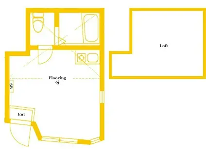 ユナイトハマーエスキベル(ワンルーム/1階)の間取り写真