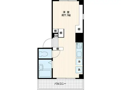 メゾン大島(ワンルーム/2階)の間取り写真