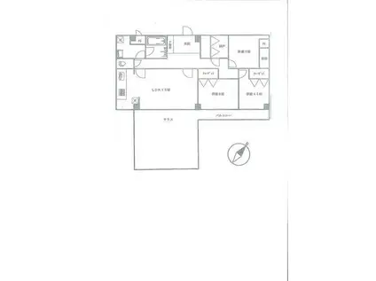 寿屋ビル(3SLDK/2階)の間取り写真