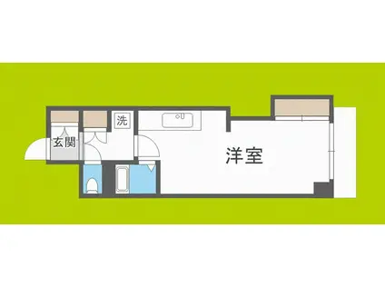 日宝ライフ桜宮(ワンルーム/1階)の間取り写真