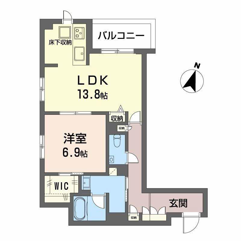 ベル エ ロンプラージュ(1LDK/1階)の間取り写真