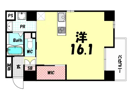 OZ CASA(1K/10階)の間取り写真