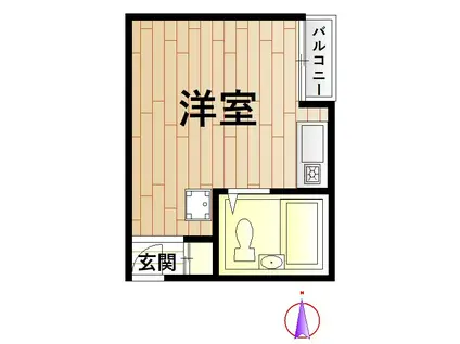 チェレスタ元住吉(ワンルーム/2階)の間取り写真
