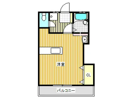 カーサ松ノ木(ワンルーム/2階)の間取り写真
