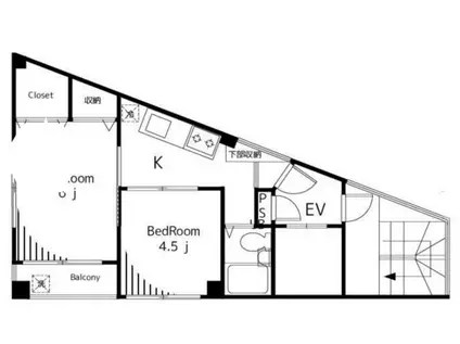 リマールビルII(2K/7階)の間取り写真