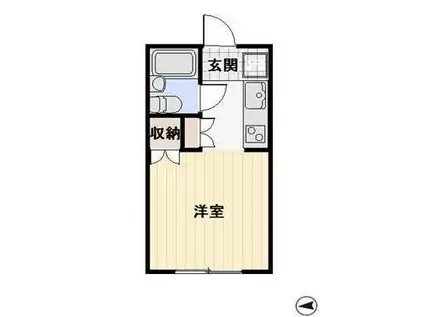 メゾン白銀(ワンルーム/1階)の間取り写真