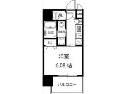 パークヒルズ天保山MOE(1K/10階)の間取り写真