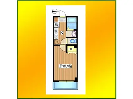 プロスペリテ(1K/1階)の間取り写真