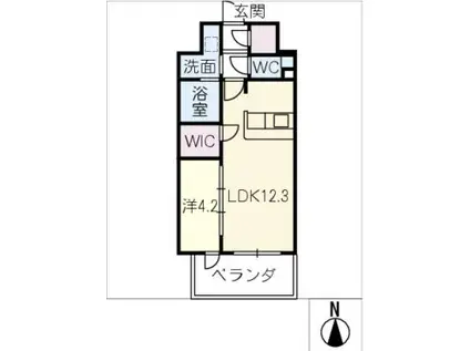 CERESDAIMON(1LDK/6階)の間取り写真