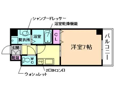 グランデトワール(1K/3階)の間取り写真