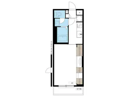 リブリ・オークスハイツ(1K/2階)の間取り写真