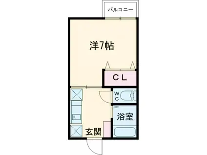 グレース(1K/1階)の間取り写真