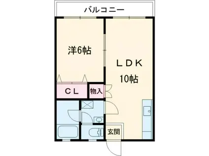 浜町マンション(1LDK/3階)の間取り写真