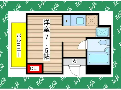 オオタ明野ビル(1K/7階)の間取り写真