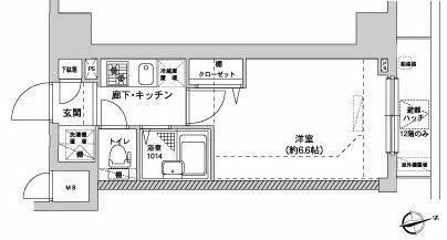 グローバン板橋(1K/4階)の間取り写真