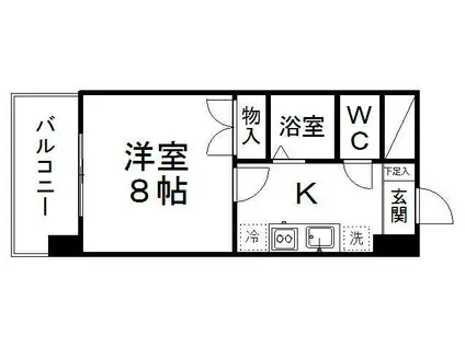 グラン・ドミール燕沢(1K/2階)の間取り写真