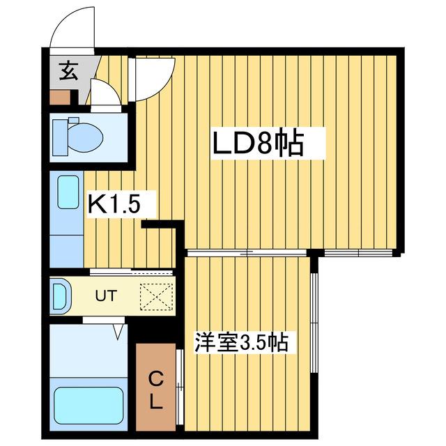 アーバンクラスタ元町II(1LDK/2階)の間取り写真