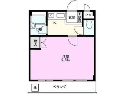 ステーションプラザI(1K/3階)の間取り写真