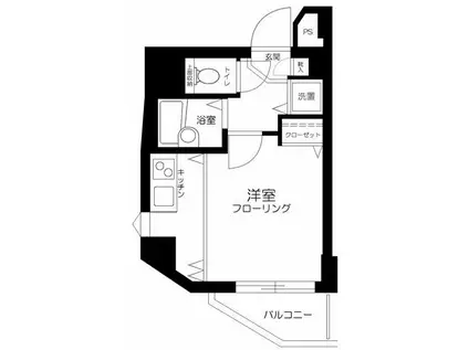 スカイコート市ヶ谷柳町(ワンルーム/4階)の間取り写真