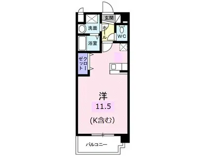 サニーヴェール(ワンルーム/3階)の間取り写真