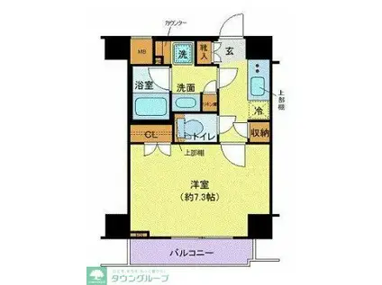 ガリシア用賀(1K/2階)の間取り写真