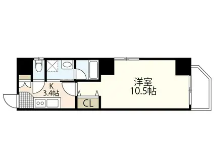 プレヴナンスM(1K/9階)の間取り写真