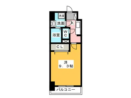 ザックス静岡駅前(1K/10階)の間取り写真