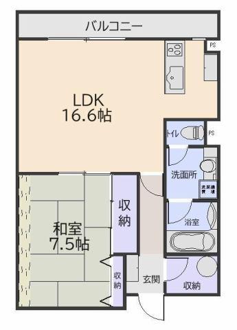 ALLEMANDE(1LDK/3階)の間取り写真