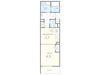 レガーロ U(1DK/3階)の間取り写真