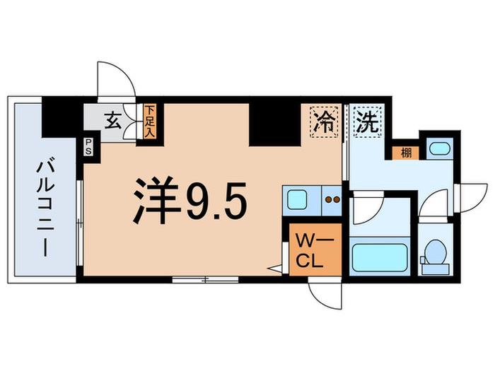 WHARF文京茗荷谷(ワンルーム/10階)の間取り写真