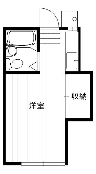 エヌケーハイツ(ワンルーム/1階)の間取り写真