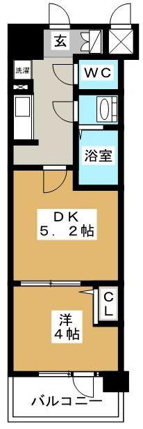 ベラジオ西大路五条(2K/3階)の間取り写真