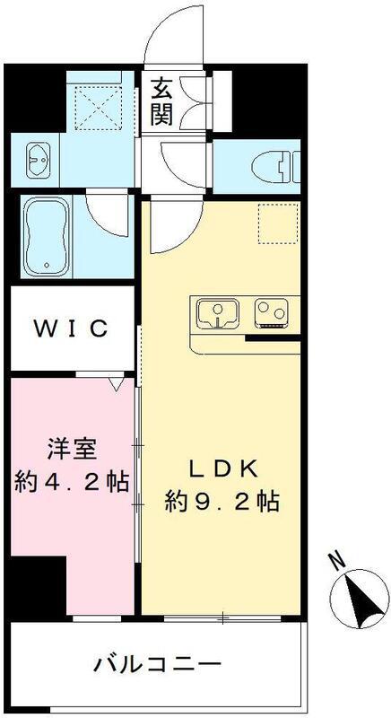 アクエルド明石西(1LDK/4階)の間取り写真