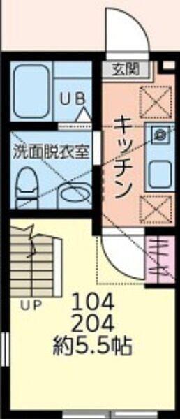 LA CHIC(1K/1階)の間取り写真