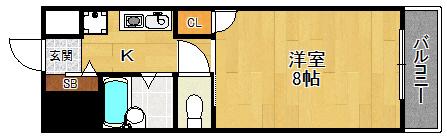 ピュアメゾンTANAKA(1K/2階)の間取り写真