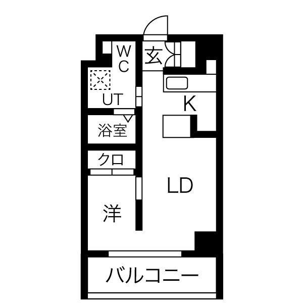 アイボリーポワント難波ウエスト(1LDK/10階)の間取り写真