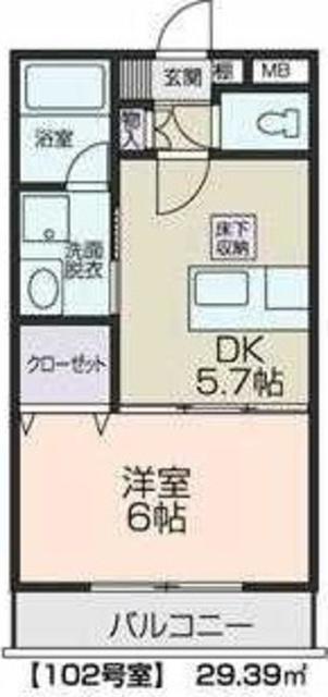 コンソラトゥール(1DK/1階)の間取り写真