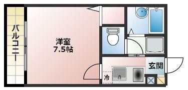 オーラ新浦安(1K/2階)の間取り写真