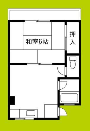 コーポ707(1DK/4階)の間取り写真
