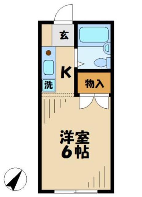 マルナカハイツ(1K/3階)の間取り写真