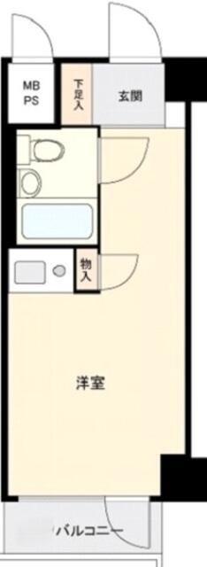ライオンズプラザ新宿(ワンルーム/13階)の間取り写真