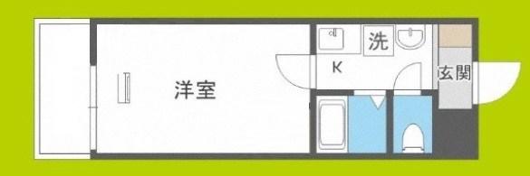ラナップスクエア大手前(1K/4階)の間取り写真