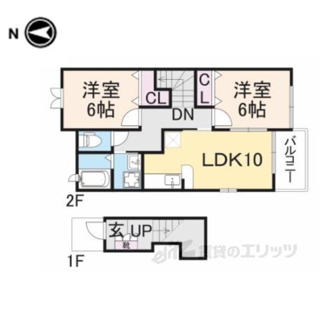ファインレジデンス2番館(2LDK/2階)の間取り写真