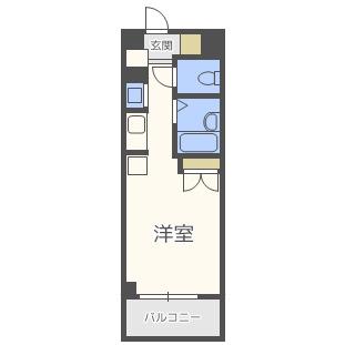 WILLDO九条(1K/7階)の間取り写真