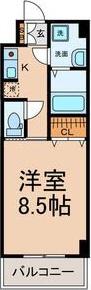 サン笠取(1K/4階)の間取り写真