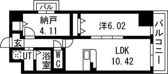 アーバンパーク新大阪(1SLDK/5階)の間取り写真