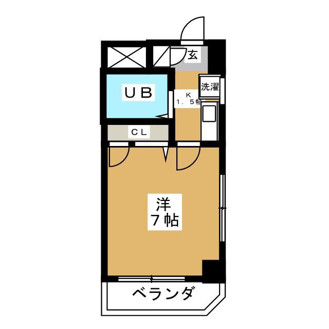 ロータストヨダ(1K/3階)の間取り写真